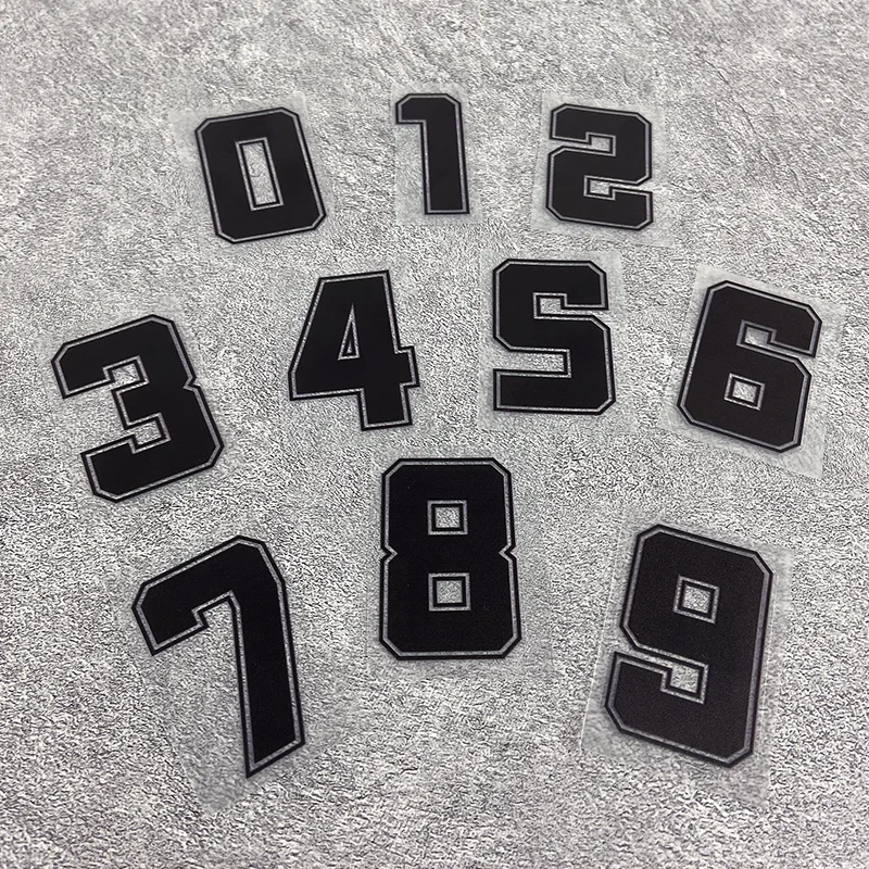 1PC 0123456789 Black Number Motorcycle Stickers Waterproof for Motorbike Fuel Tank Helmet Electric Scooter Bike Vinyl Decals