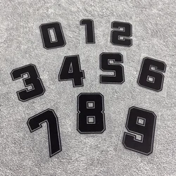 1PC 0123456789 Black Number Motorcycle Stickers Waterproof for Motorbike Fuel Tank Helmet Electric Scooter Bike Vinyl Decals