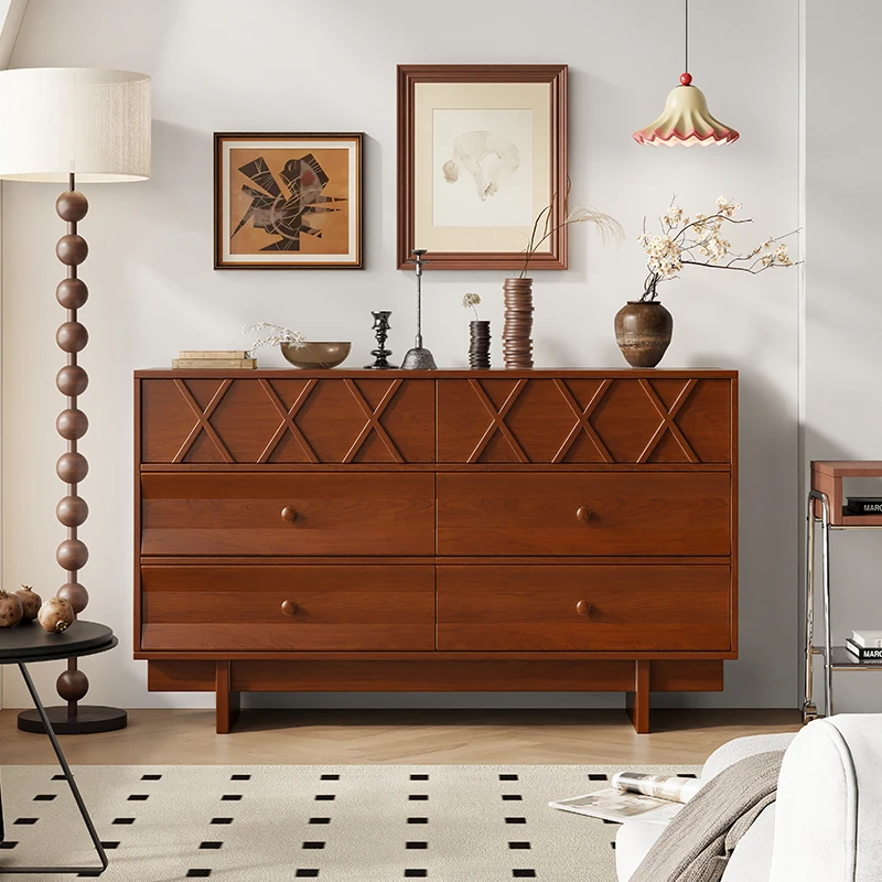 

Medieval style chest cabinet, five-bucket storage cabinet, side cabinet, new Chinese solid wood chest cabinet