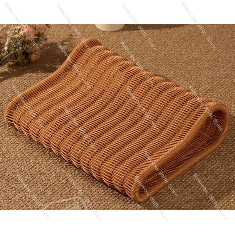 Handmade Summer Imitation Rattan Woven Pillow, Anti-Numb Arm Cervical Spine Support Cool Sleep Aid for Hot Sleepers