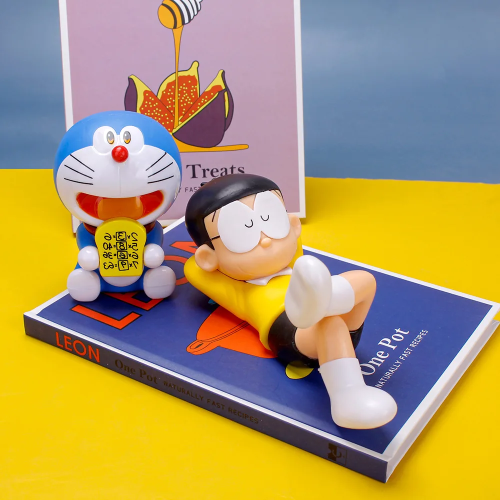 Anime Doraemon Nobita Nobi 17CM PVC Cartoon Action Figure GK Model Statue Gift Toy Car Decoration