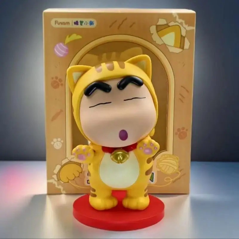 

Оригинальная фигурка Funism Crayon Shin Chan Cat для косплея - Декор для рабочего стола «Кот удачи» к Году Лошади, коллекционная аниме-фигурка