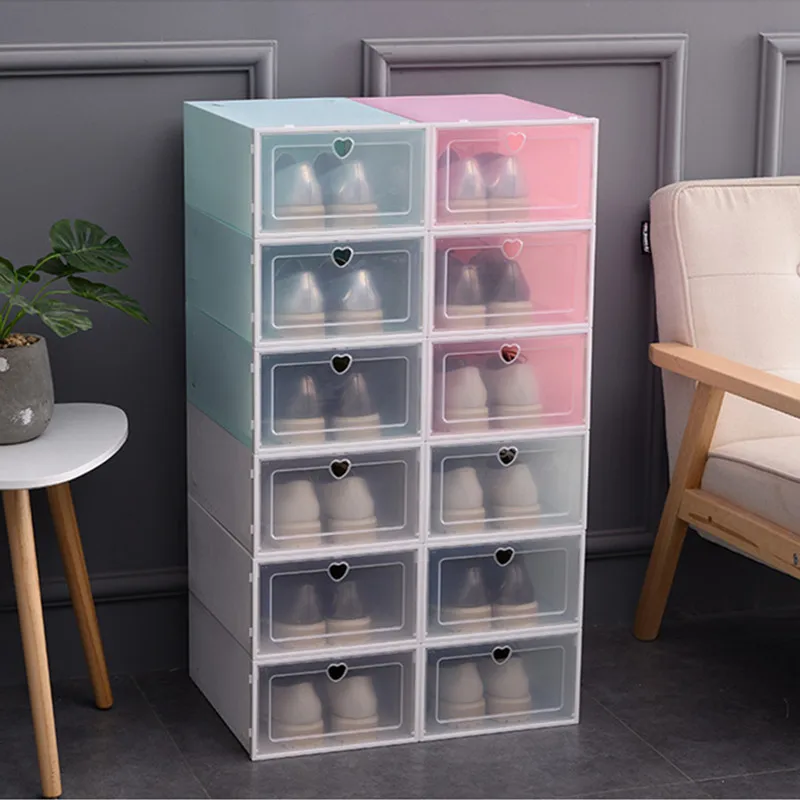 23 Transparent shoe box plastic multi-layer shoe rack large and small storage dust-proof slipper rack simple household economic