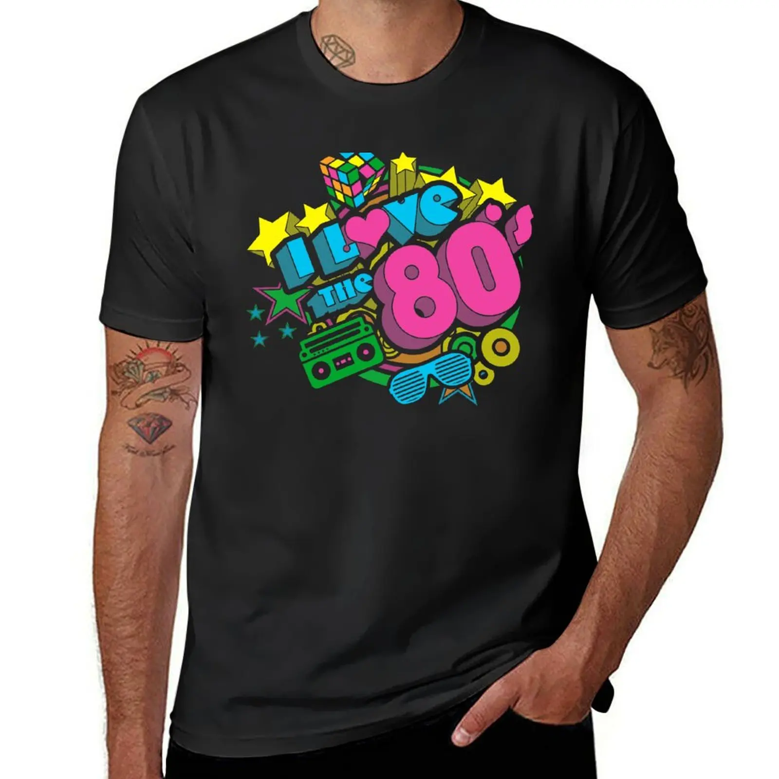 I Love The 80s Retro Eighties Pop Culture Throwback T-Shirt hippie clothes blacks mens t shirts pack