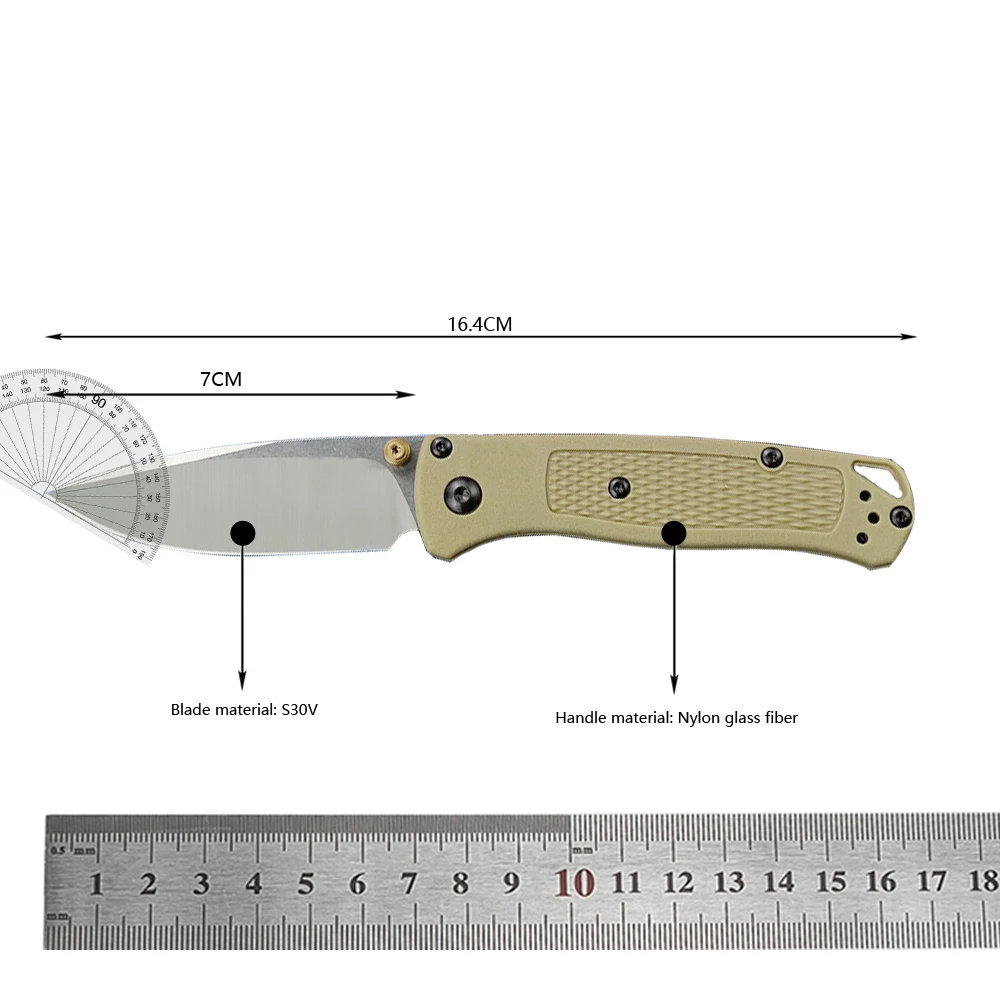 Mini Pocket Knives BM 533 Bugout Folding Knife Nylon Fiber Handle Outdoor Camping Fishing Knives Safety Defense EDC Tool