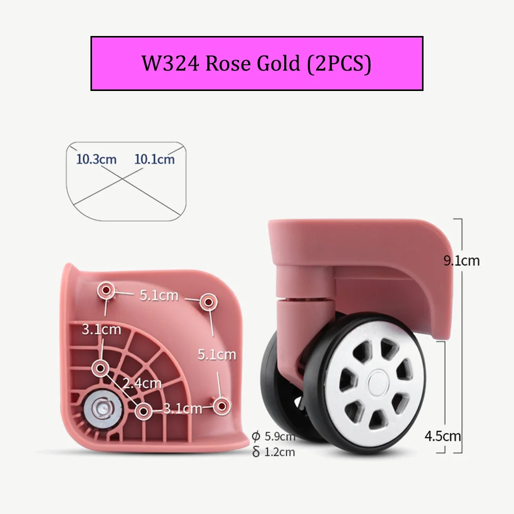 W324 Trolley Suitcase Universal Wheel Suitcase Accessories Wheels Luggage Password Box Reinforcement Replacement Rollers Parts