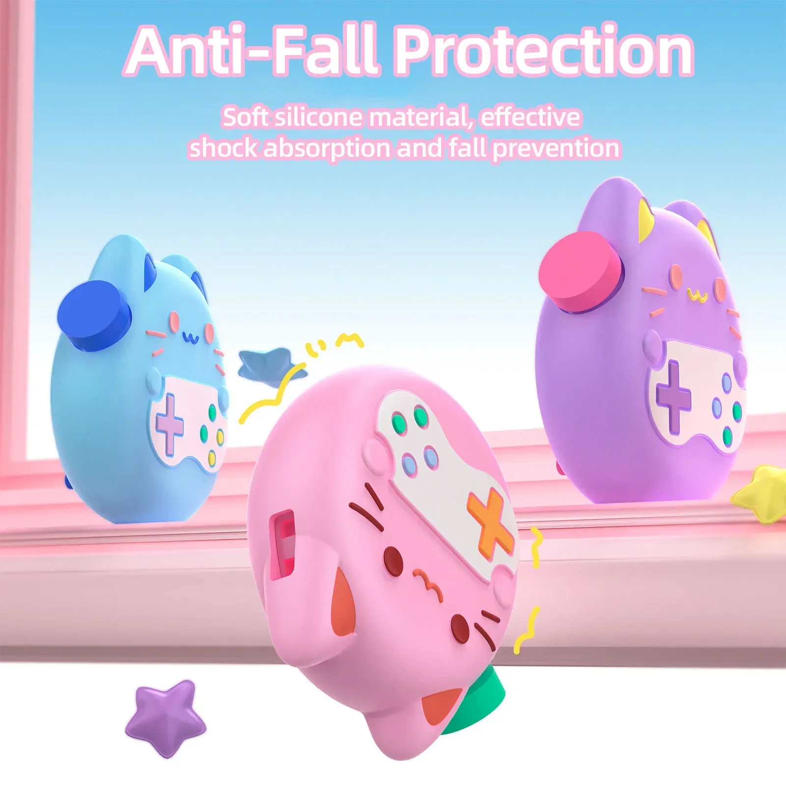 Custodia per Tamagotchi Paradise Custodia protettiva in silicone morbido liquido Antiscivolo Custodia in pelle carina Accessori per console di gioco anticaduta