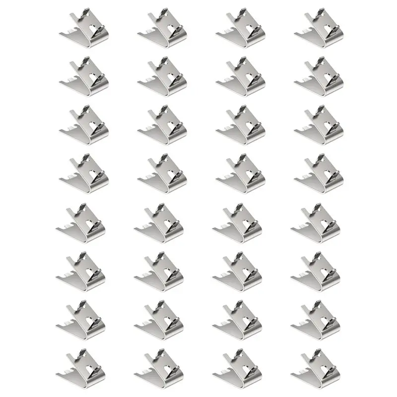 AAAN-32 Pack Refrigerator Shelf Clips Freezer Shelf Support Stainless Steel Shelf Support Clips For Metal Shelving