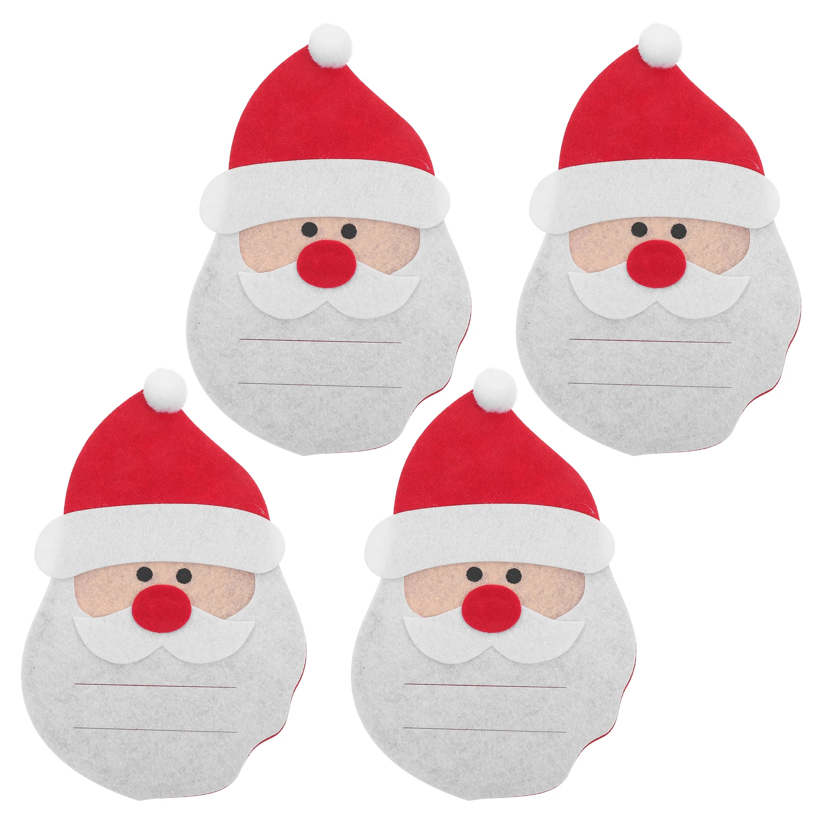 

4pcs Cutlery Bag Felt Material Christmas Party Silverware Holder Banquet Utensil Fork Protective Bags Tableware Organizer Xmas