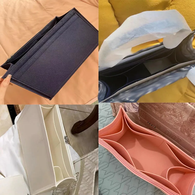 For D Book Tote organizer Insert bag Makeup Handbag Organizer Travel Inner Purse Baby Cosmetic Mommy Bag