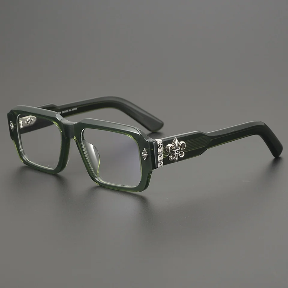 

2025 New Men Glasses Frame Women Fashion Acetate Retro Rectangular High Quality Can be Paired with Optical Prescription Lenses