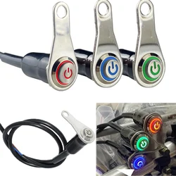 LED 오토바이 개조 스위치 핸들 바 마운트, 멀티 컬러 알루미늄 합금, 12V 안개등 스팟 헤드라이트 스위치, 모토 액세서리