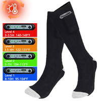 Unisex Heated Socks 3 Modes Thermal Insulated Socks Winter Electric Heating Socks Outdoor Spots Heated Boot Camping Skiing Sock