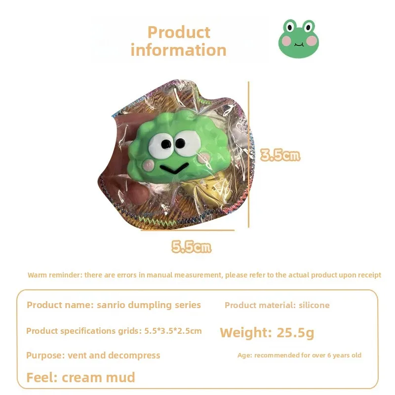 Figurki Hello Kitty z silikonu do ściskania, seria Anime Dumplings, zabawki antystresowe z kremem i slurrym, prezent dekompresyjny