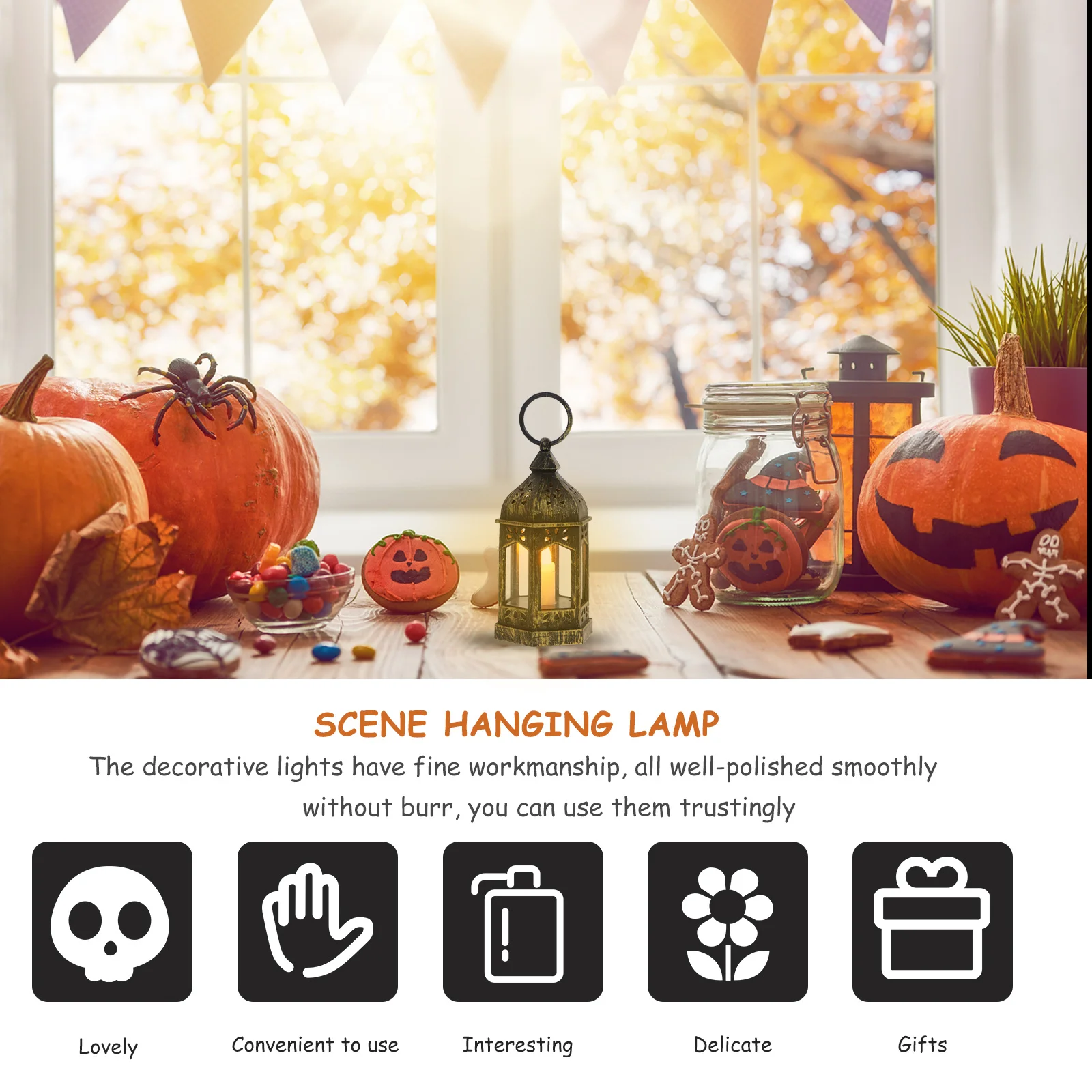 

2Pcs Retro Oil Lamp Hanging Decorative Light Creative Vintage Style Pendant Lamps for Room Scene Decoration Retro Oil Lamp