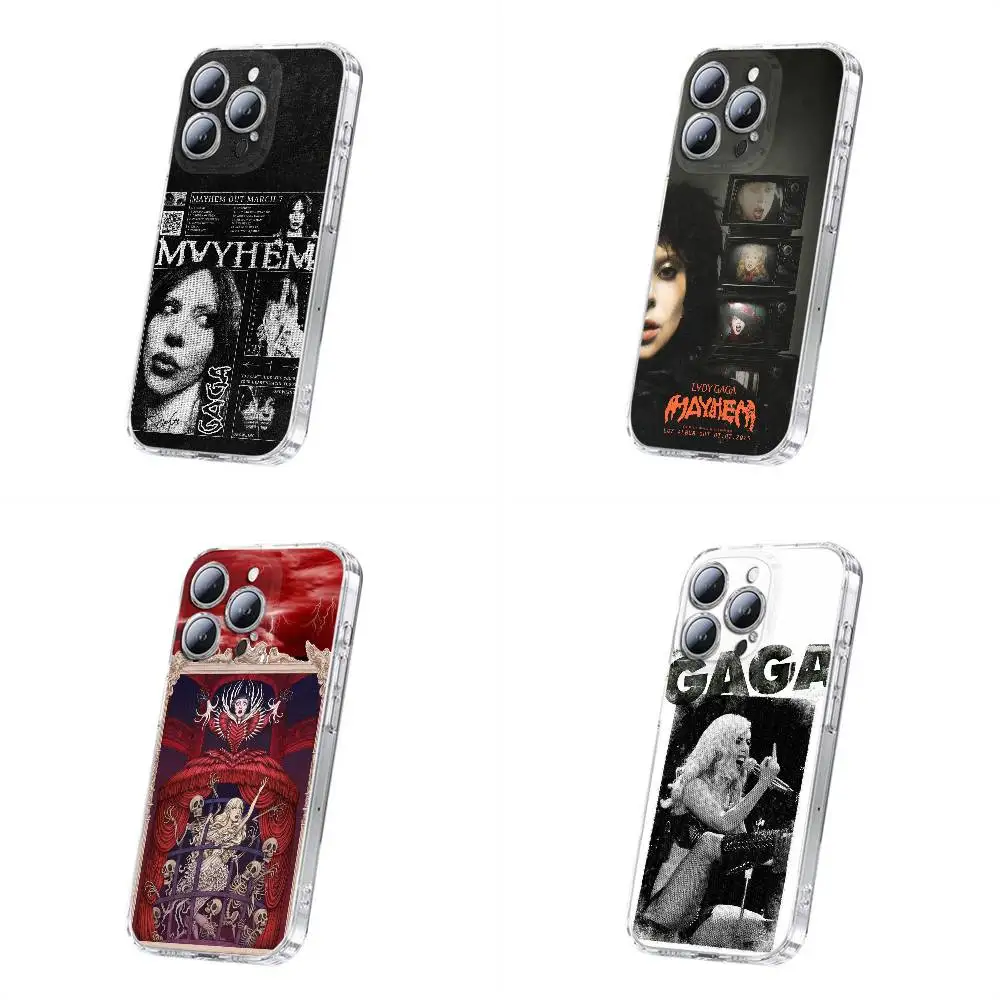 

L-Lady G-Gaga Mayhem Phone Case For iPhone 17,16,15,14,13,12,11 Plus,Pro,Max,Plus,E,SE4,Mini Transparent Cover