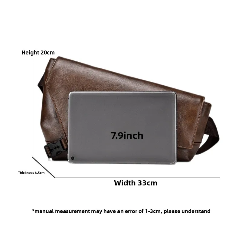 New Men's Crossbody Bag, Casual and Fashionable Shoulder Bag, Waterproof Messenger Bag, Large Capacity and Simple Crossbody Bag
