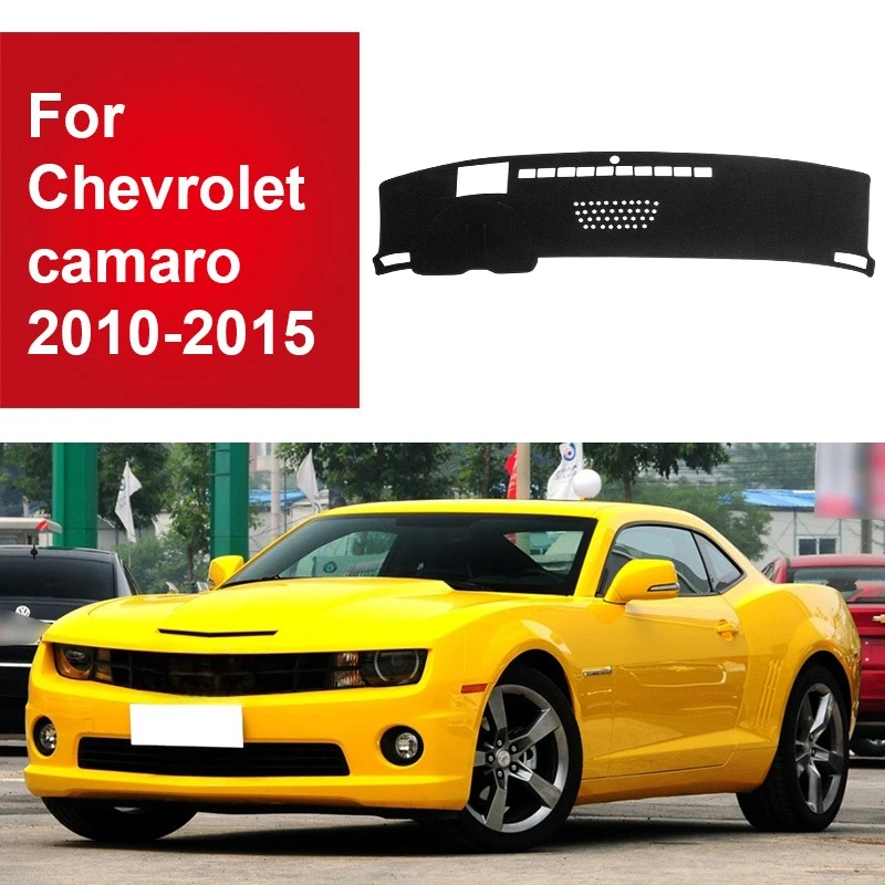 CNZKO Suede Dashboard Cover For Chevroletcamaro2010-2015Das Cover Dash Mat PadAccessories Dashboard Pad Carpet Dash Mat Sunshade