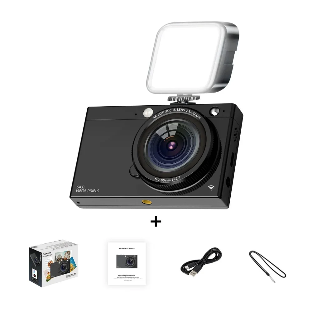 d7-hdデジタルカメラ-wifi-4k-vlogカメラ-補光付き-28インチipsスクリーン-28倍デジタルズーム-3600mah充電式バッテリー