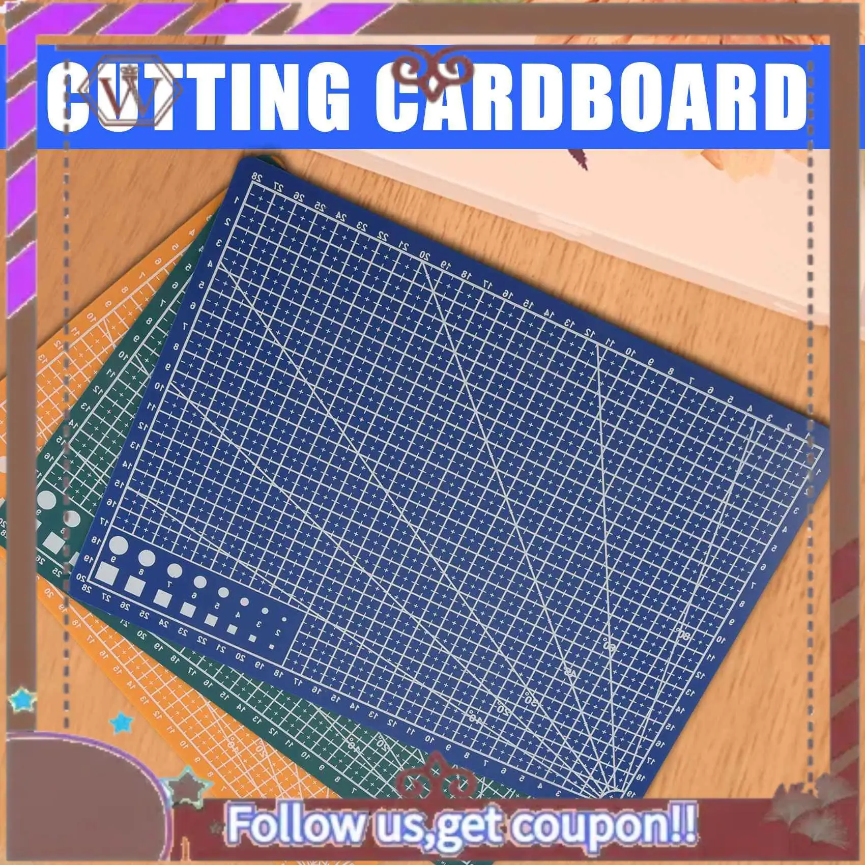 ABBG-3Pcs A4 قطع حصيرة وسادة خليط قطع الوسادة أدوات خليط لتقوم بها بنفسك أداة قطع المجلس على الوجهين الذاتي شفاء قطع الوسادة