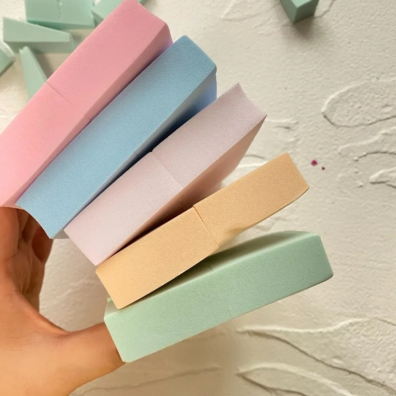 Esponja de pintura artística, Mini esponja Triangular de 24 cortes, cepillo absorbente/hidratante/de limpieza para pintura Gouache de acuarela