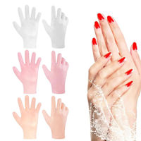 1pair Reusable SPA Gel Gloves Moisturizing Whitening Exfoliating Smooth Beauty Hand Care Silicone Hand Glove Waterproof Cleaning