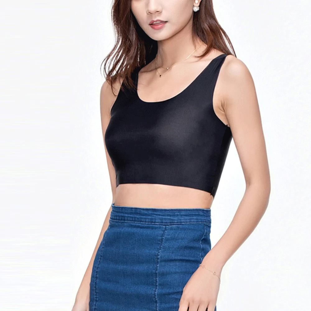 

Fashion Female Camisole Seamless Singlets Undershirt 16 Color Elastic Thin T Shirt Vest Women Tank Underwear Aesthetic Clothes