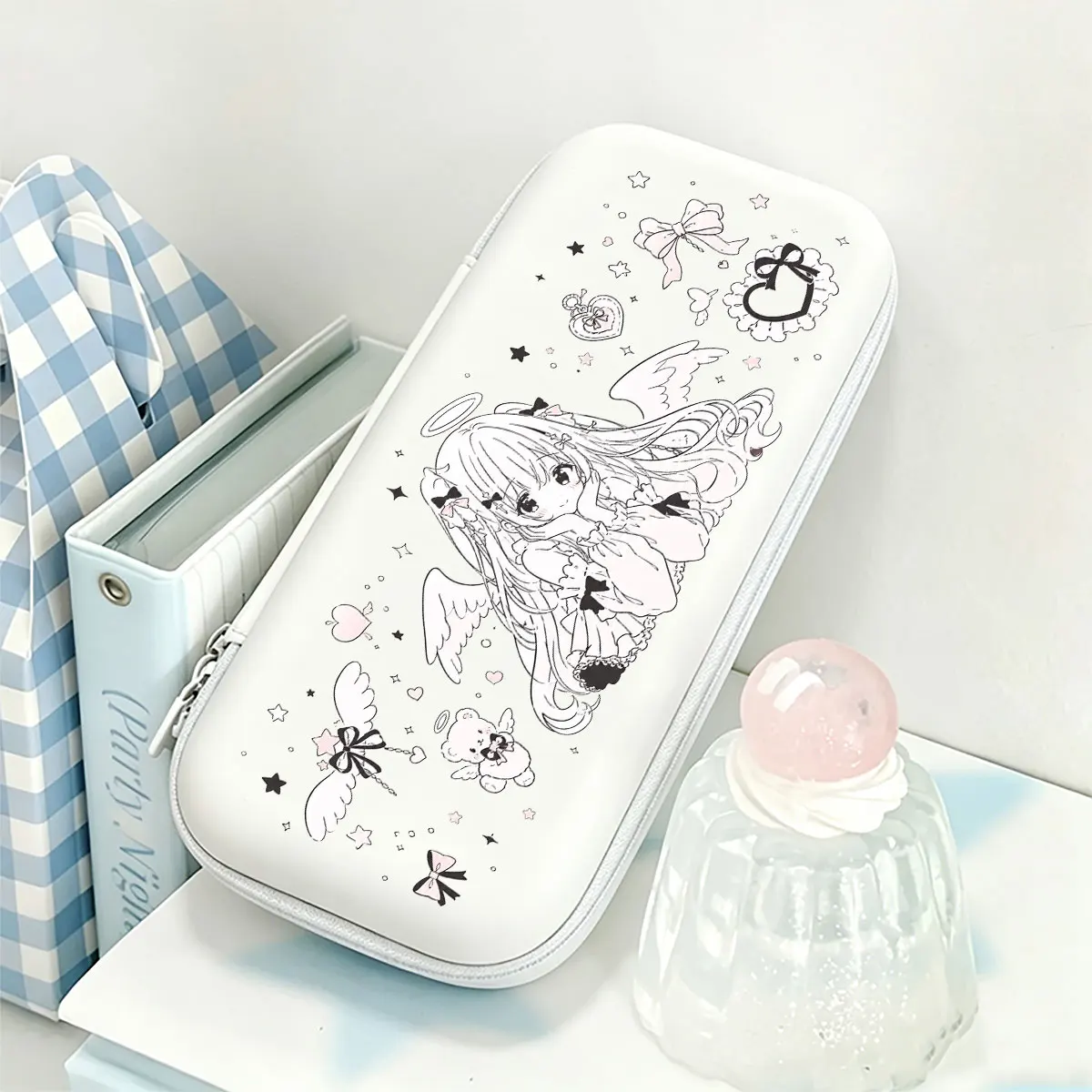Cute Shockproof Carry Case Portable Travel Gaming Accessories Storage Bag With Mesh Pockets for Nintendo Switch Lite/OLED