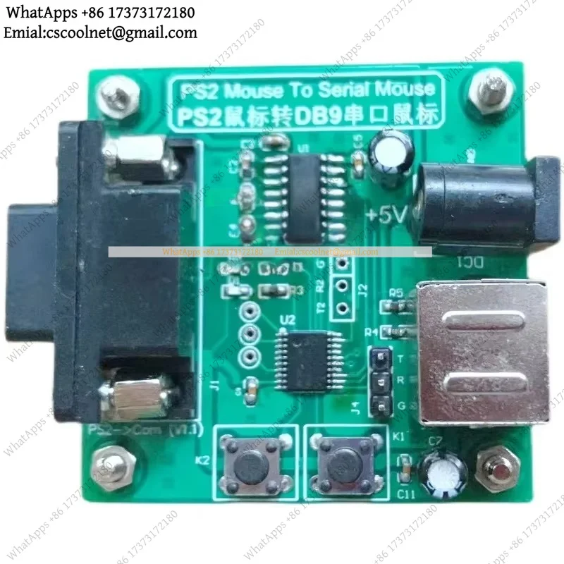 k06 9Pin RS232 Serial Port Adapter PS2 Mouse Converter for CNC Industrial Control Electronic Accessories