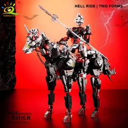 HUIQIBAO 1178pcs Ideas Medieval Knight MOC Model Building Blocks Set Vintage Warfare Horse Decoration City Construction Toy Kids