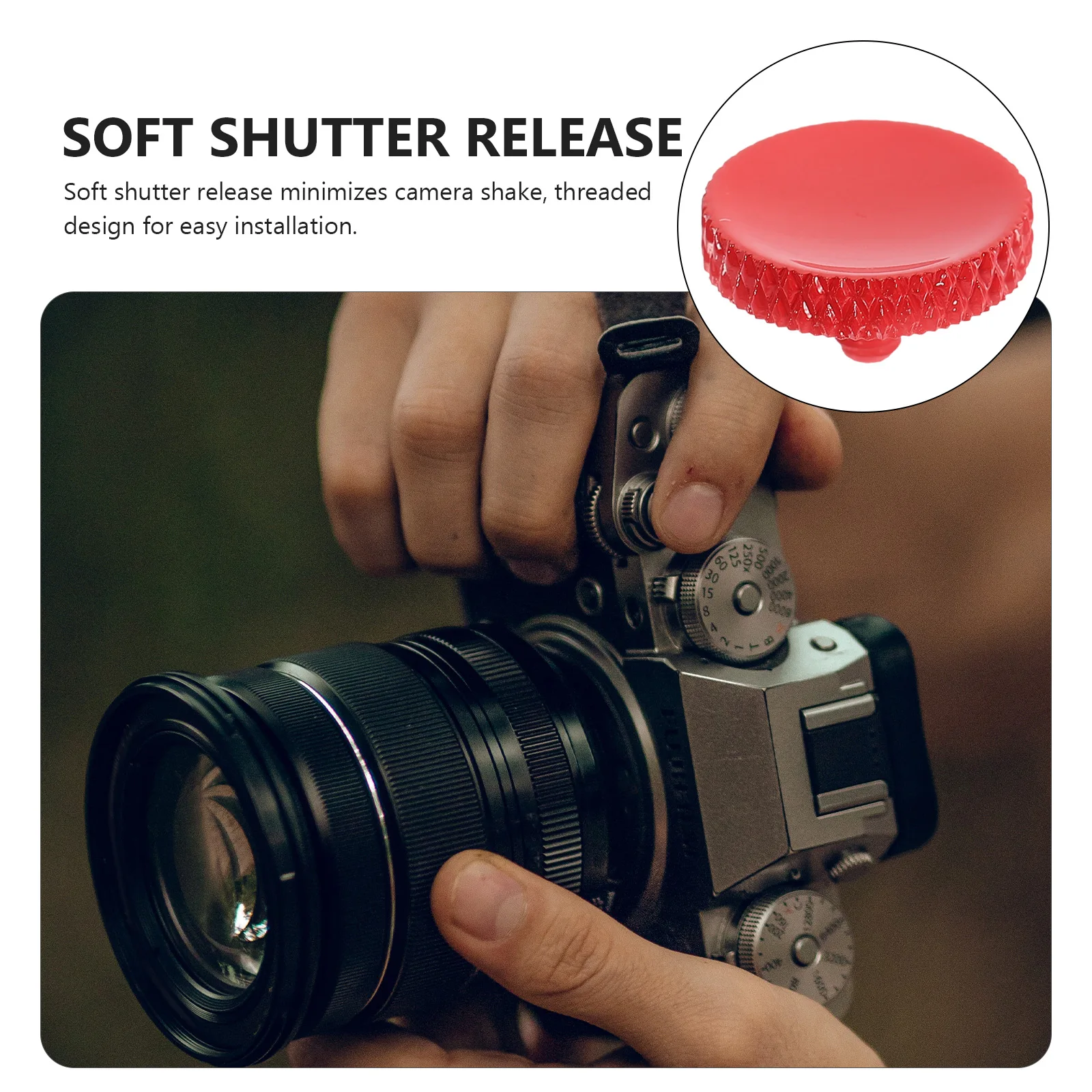

2pcs Camera Shutter Button Aluminum Alloy Soft Release Replacement For Multiple Brands Smooth Function Concave Surface Shutter
