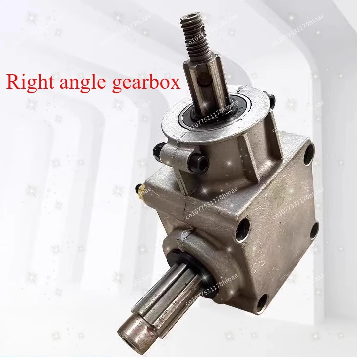 Right Angle Gearbox Transmission Gear Box T-Type, Multi-Functional Small Mower Reducer Right Angle Box