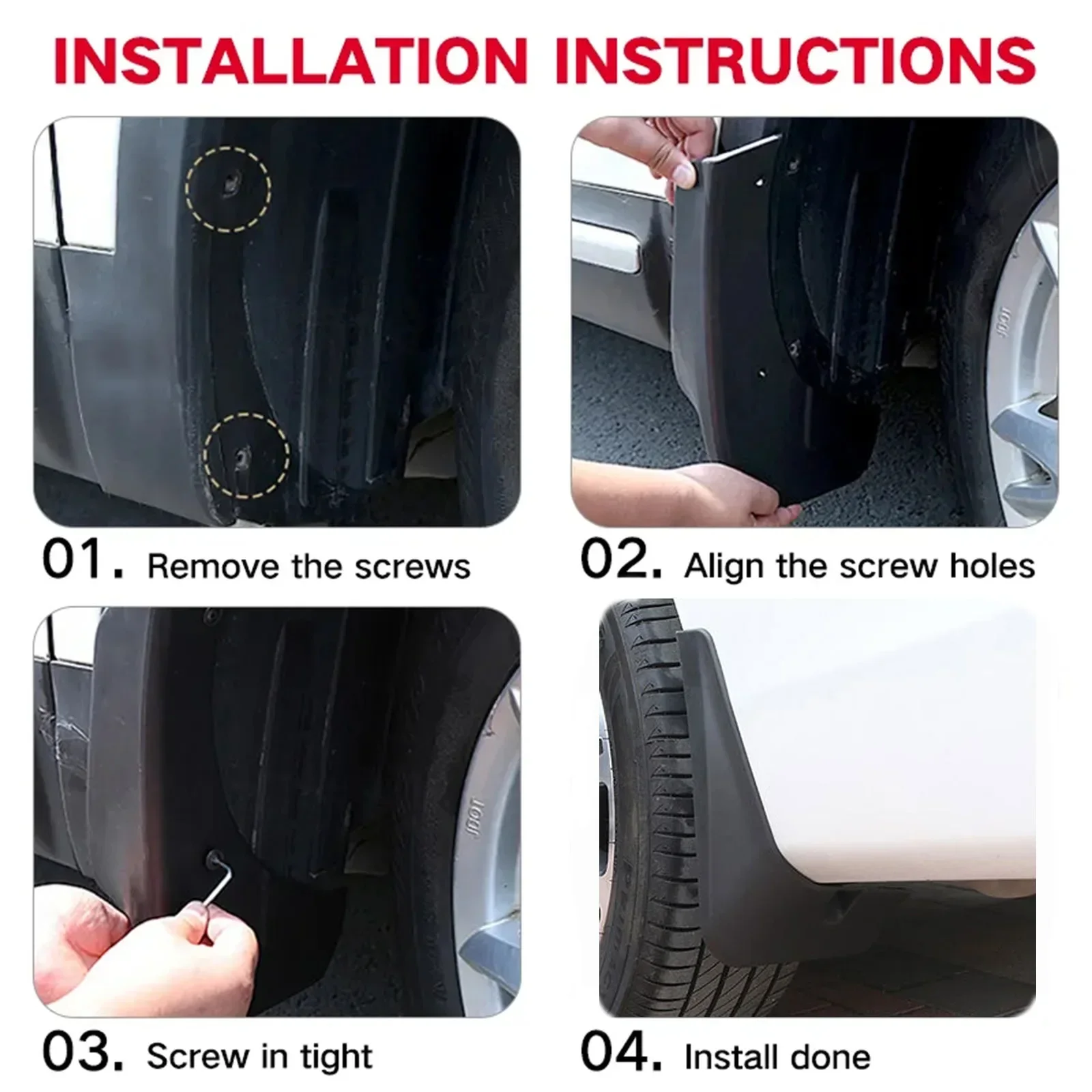 MudFlaps Accessories for Geely Coolray 2025 2026 2027 Front Rear Mud Flaps Splash Guards, Car Wheel Mudguards Fender Accessories