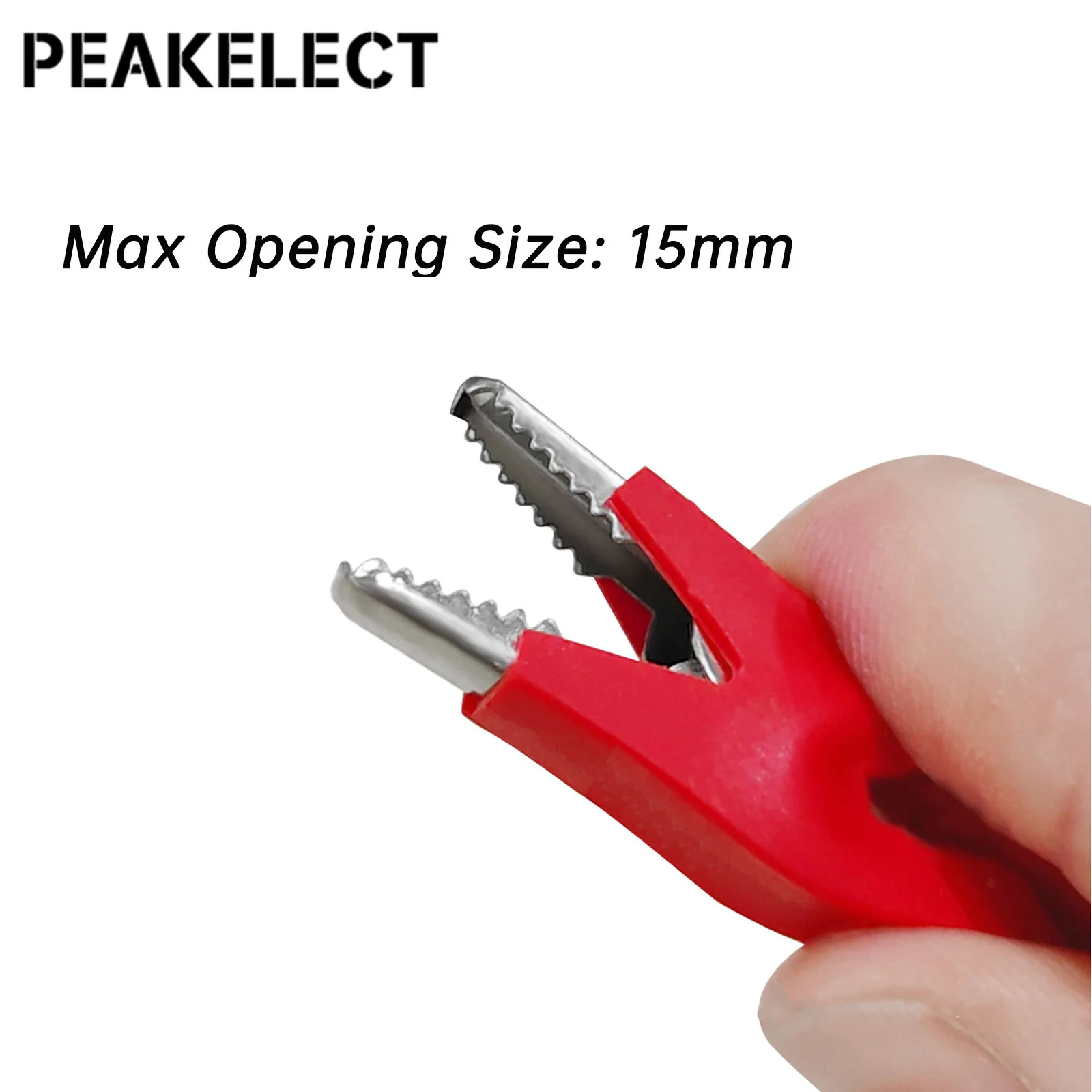 PEAKELECT P1024 2 STKS Dual Alligator Clips Meetsnoeren Zware Krokodil Klemmen Multimeter Testdraden 1000 V 15A 100 cm Kabel