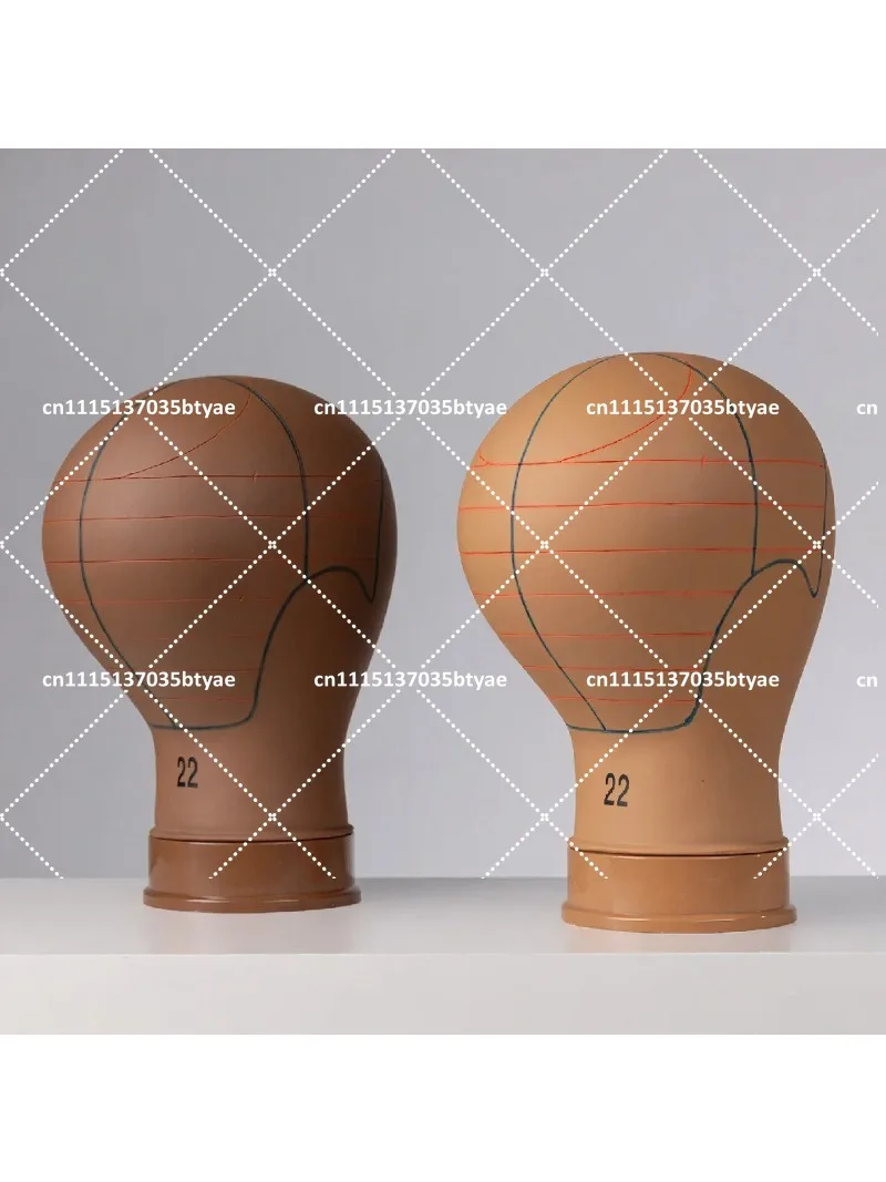 PVC Mannequin Head Cork Canvas Display for Wig Making 22-23 Inch