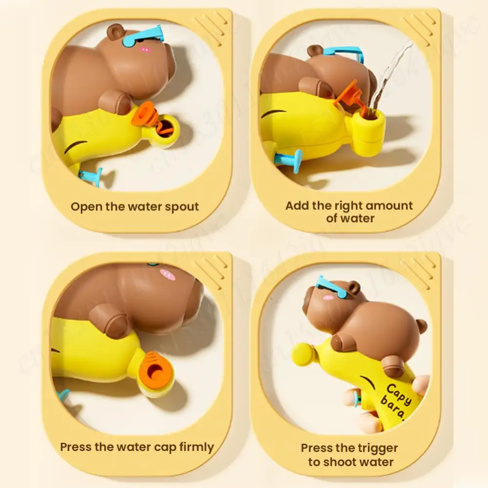 5/2 Stuks Capybara Waterpistool Speelgoed Lekvrij Druk Sprinkler Speelgoed Leuke Cartoon Waterpistool Outdoor Strand Waternevel Squirter games