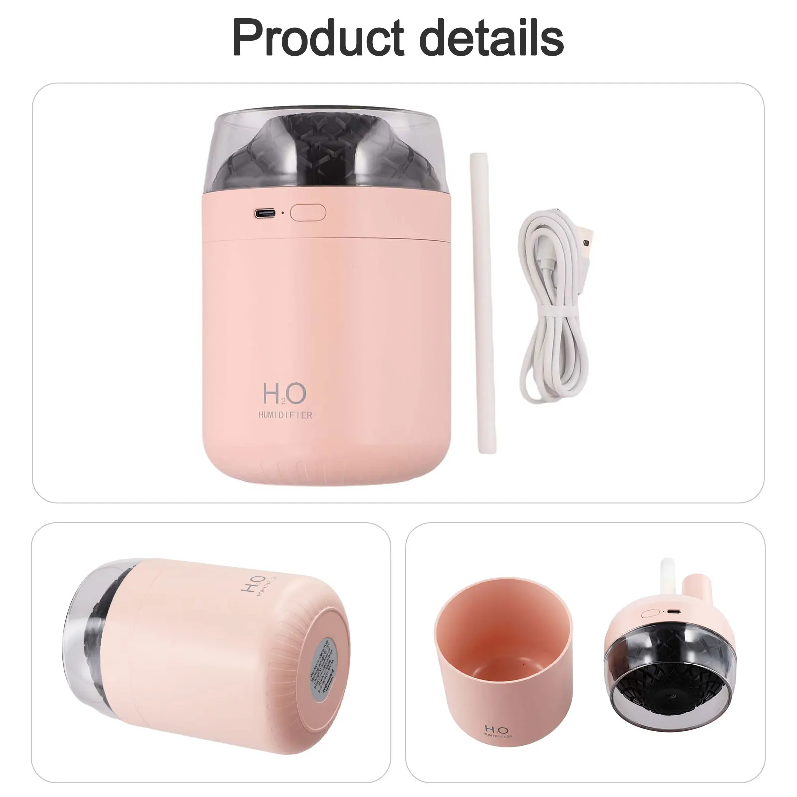 Air Humidifier 500ml Humidifier Compact And Lightweight Continuous And Intermittent Mist Adjustable Timer Humidifier