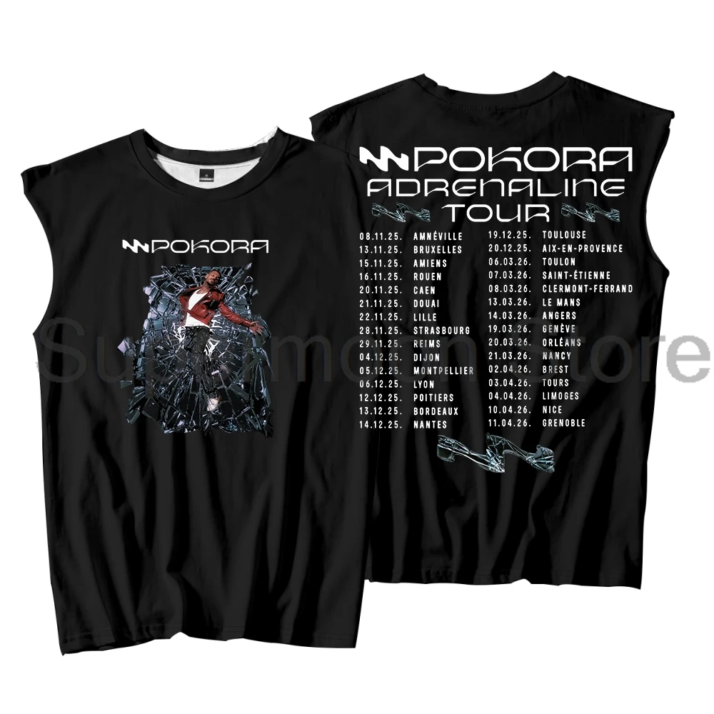 Matt Pokora Merch M Pokora Adrenaline Tour 2025 Tank Tops Unisex Sleeveless Vest Women Men Outdoor Streetwear Tops