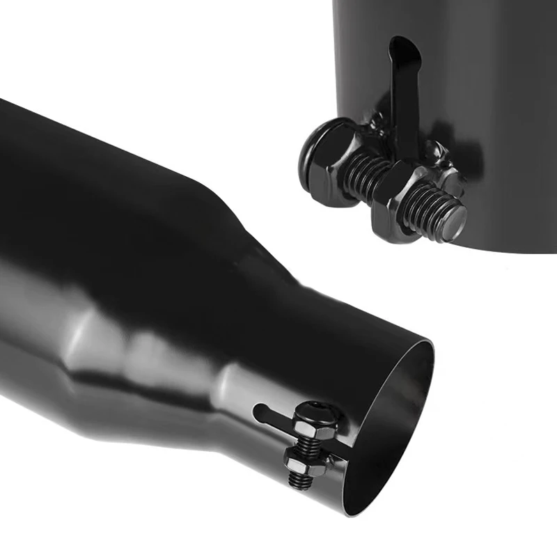 Universal Car Exhaust Systems Muffler Decoration Chrome Tail Pipe Car Styling Car Exhaust Trim Muffler Pipe Tail Stainless Steel view 4