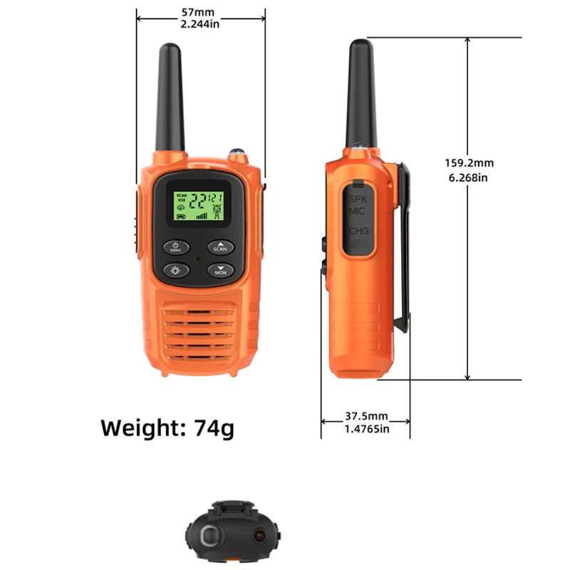 

Ручная рация, версия ЕС — 8 каналов, 2 шт., детские игрушки, рация, американская версия — 22 канала с литий-ионным аккумулятором емкостью 1200 мАч