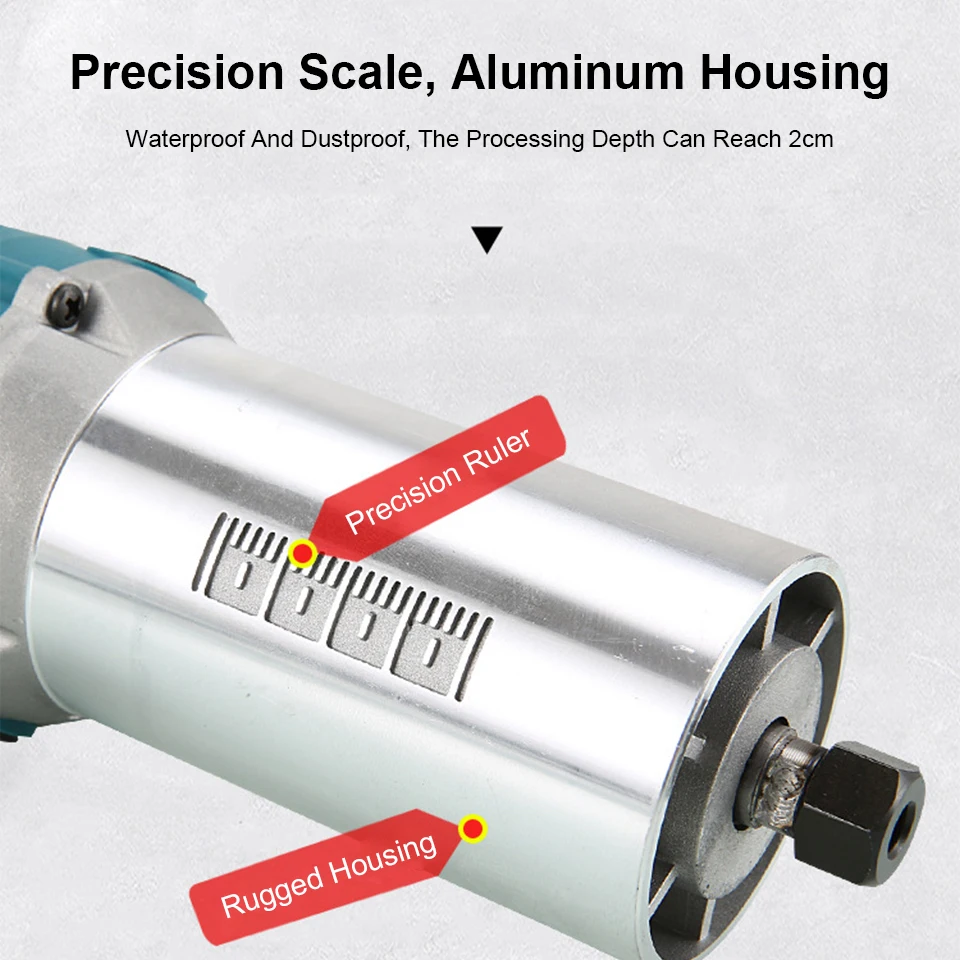 Collet Chuck 6mm 6.35mm 8mm & Nut Adapter for Woodworking Engraving Trimming Machine Electric Router Power Tools