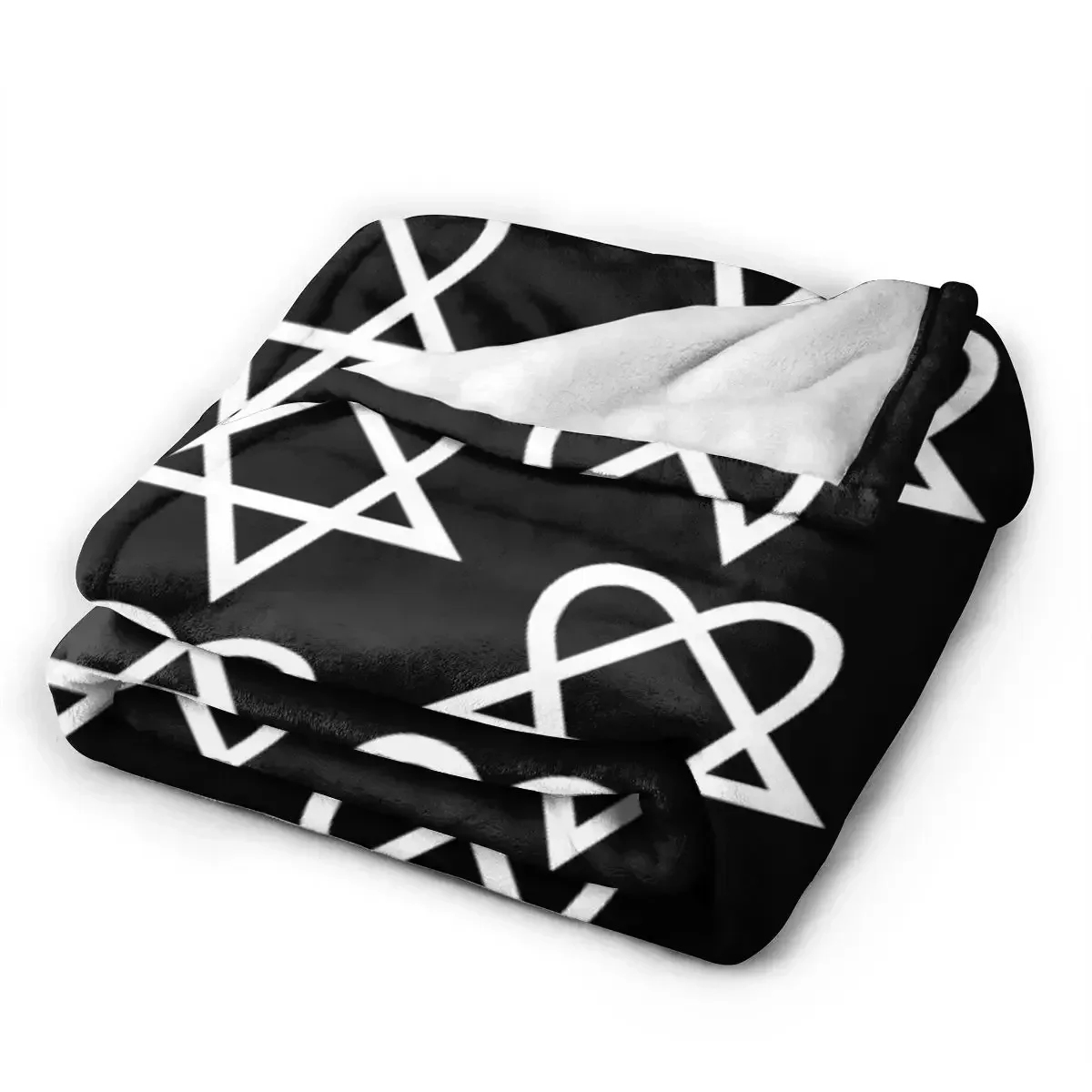 Heartagram - White Blankets Soft Warm Flannel Throw Blanket Bedding for Bed Living room Picnic Travel Home Couch