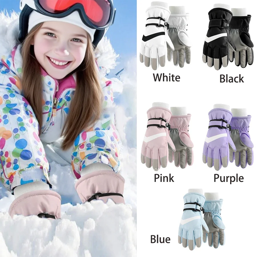 

Детские зимние лыжные перчатки, сверхпрочные теплые ветрозащитные перчатки для занятий спортом на открытом воздухе, детские лыжные перчатки для мальчиков и девочек, лыжные перчатки для детей от 3 до 14 лет