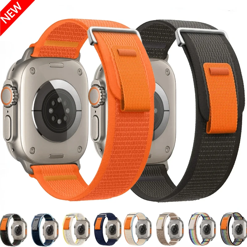 Trail Loop Strap For Apple Watch Ultra 2 49mm Series 10 9 8 7 46mm 45mm 41mm Sport Nylon Wristband For iWatch 6 5 4 SE 44mm 42mm