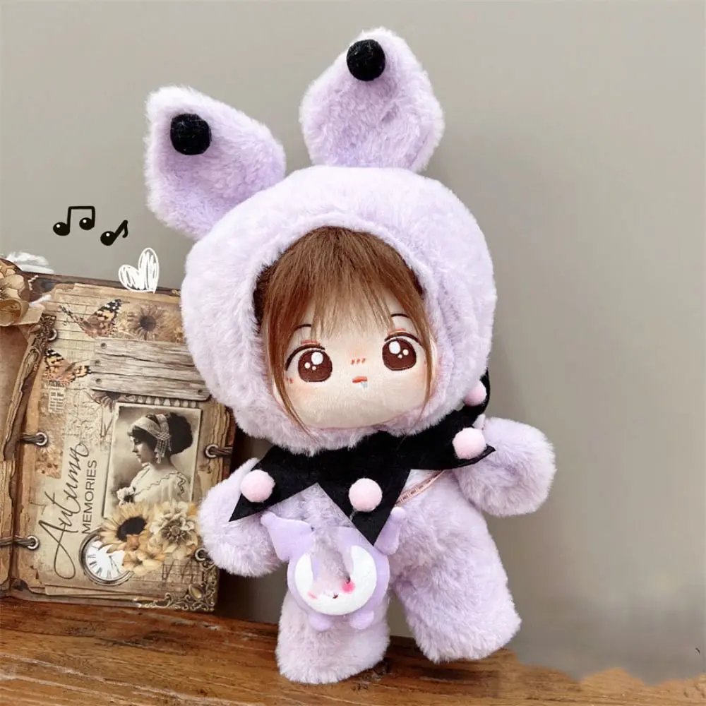 New Cute Doll T-shirt Clothes Mini Cartoon Style Mini Clothes Suits Cartoon Plush Jumpsuit 20cm Cotton Doll