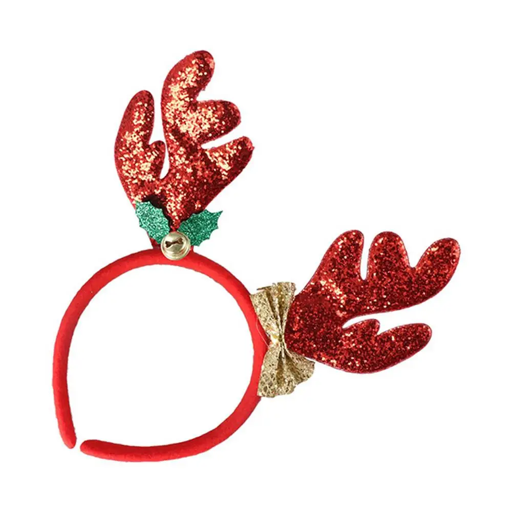 

Funny Santa Party Dress Up Christmas Hat Bow Christmas Decoration Antlers Headband Christmas Hair Band Female Hair Hoop