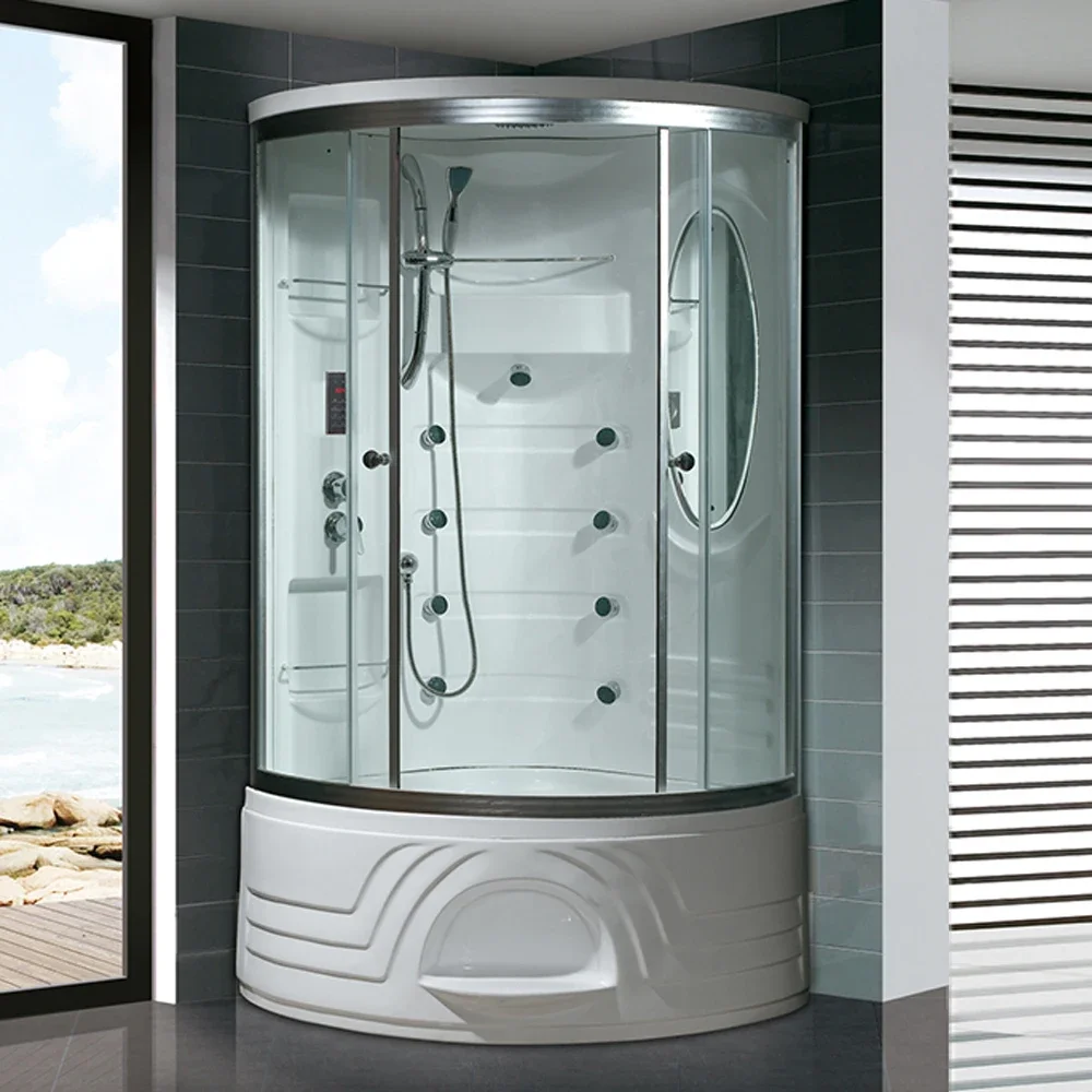 &c White Acrylic Body Massage and Steam Bath Shower Cubicle Price Steam Shower Box Personal