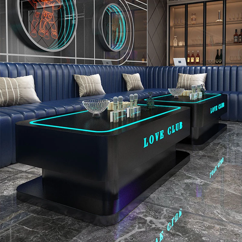 

Low Price Customized Size Color Stainless Steel Led Lighting Table Bar Nightclub Furniture