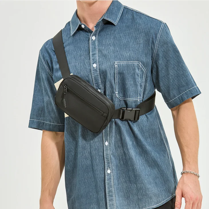 

Summer Lightweight Men's Chest Bag Outdoor Cycling Backpack, Young People Small Phone Bag, Men's Portable Shoulder Waist Bag