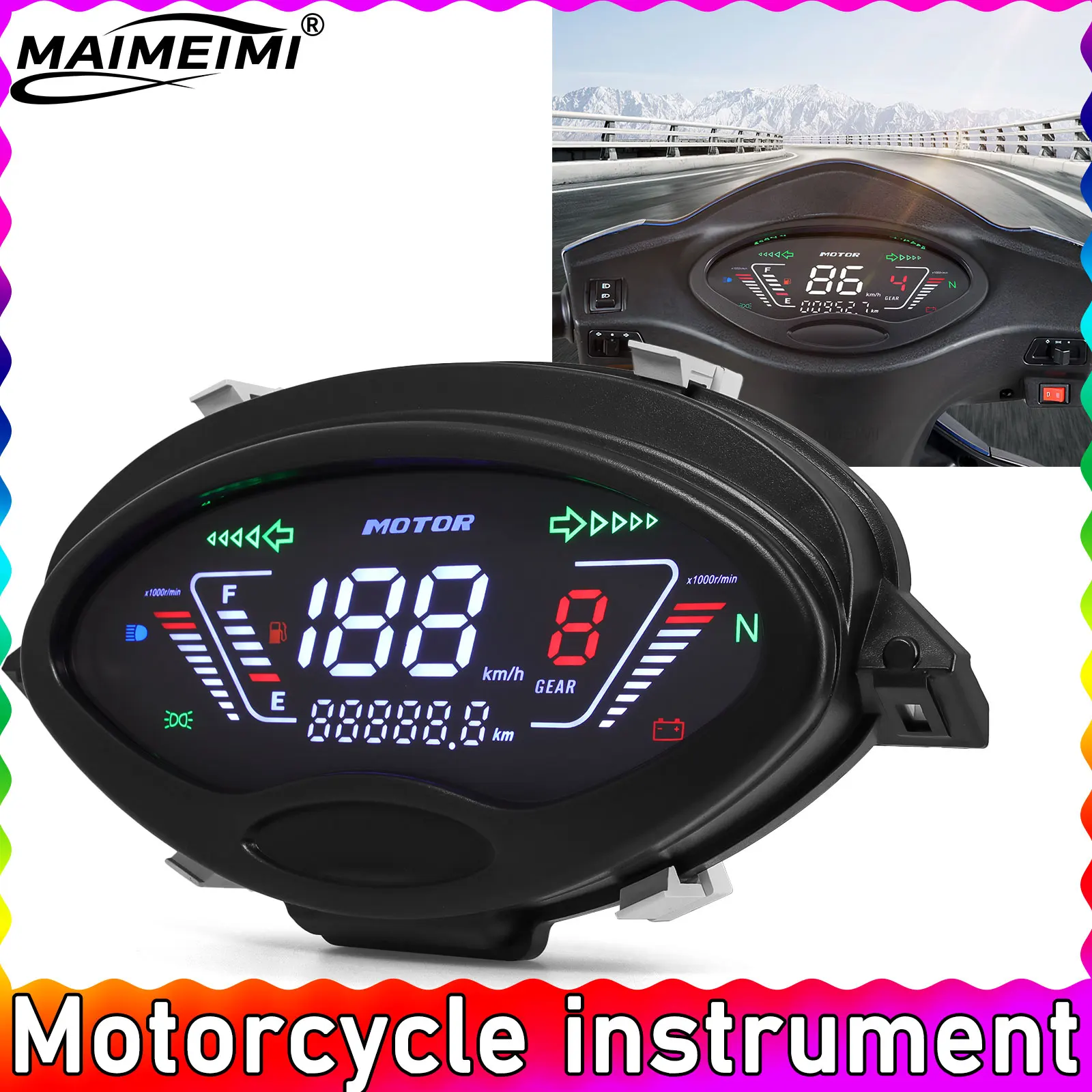 

Digital Motorcycle Instrument Speedometer For Honda Charisma 125 X & D Wave125S innovation 125 NOVA 125 DIGITAL METER RPM Meter